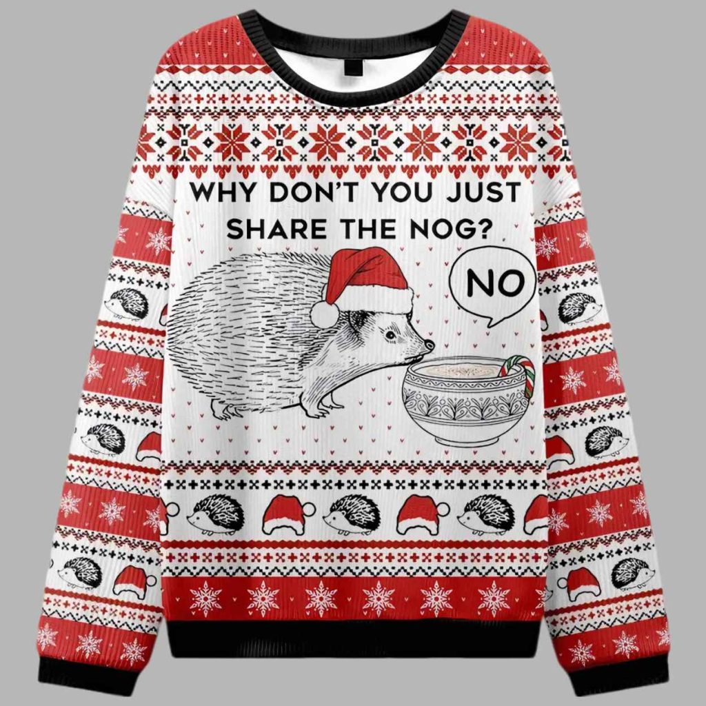 Hedgehog Rejection Ugly Christmas Sweater 2