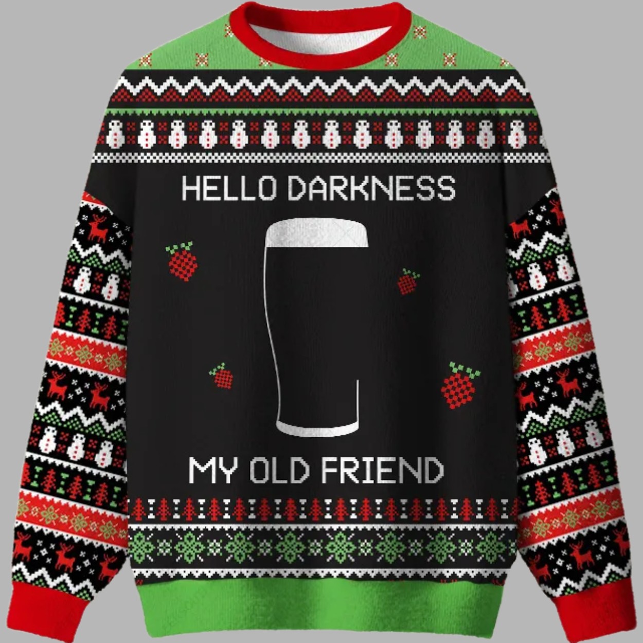 Hello Darkness My Old Friend Black Ugly Christmas Sweater 1 Hello Darkness My Old Friend Black Ugly Christmas Sweater 2