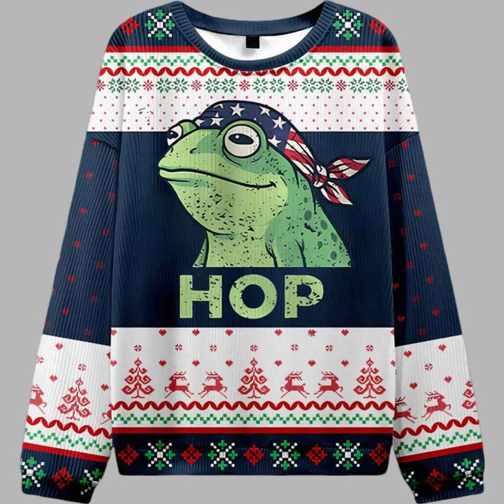 Hop Frog Resist Ugly Christmas Sweater 2