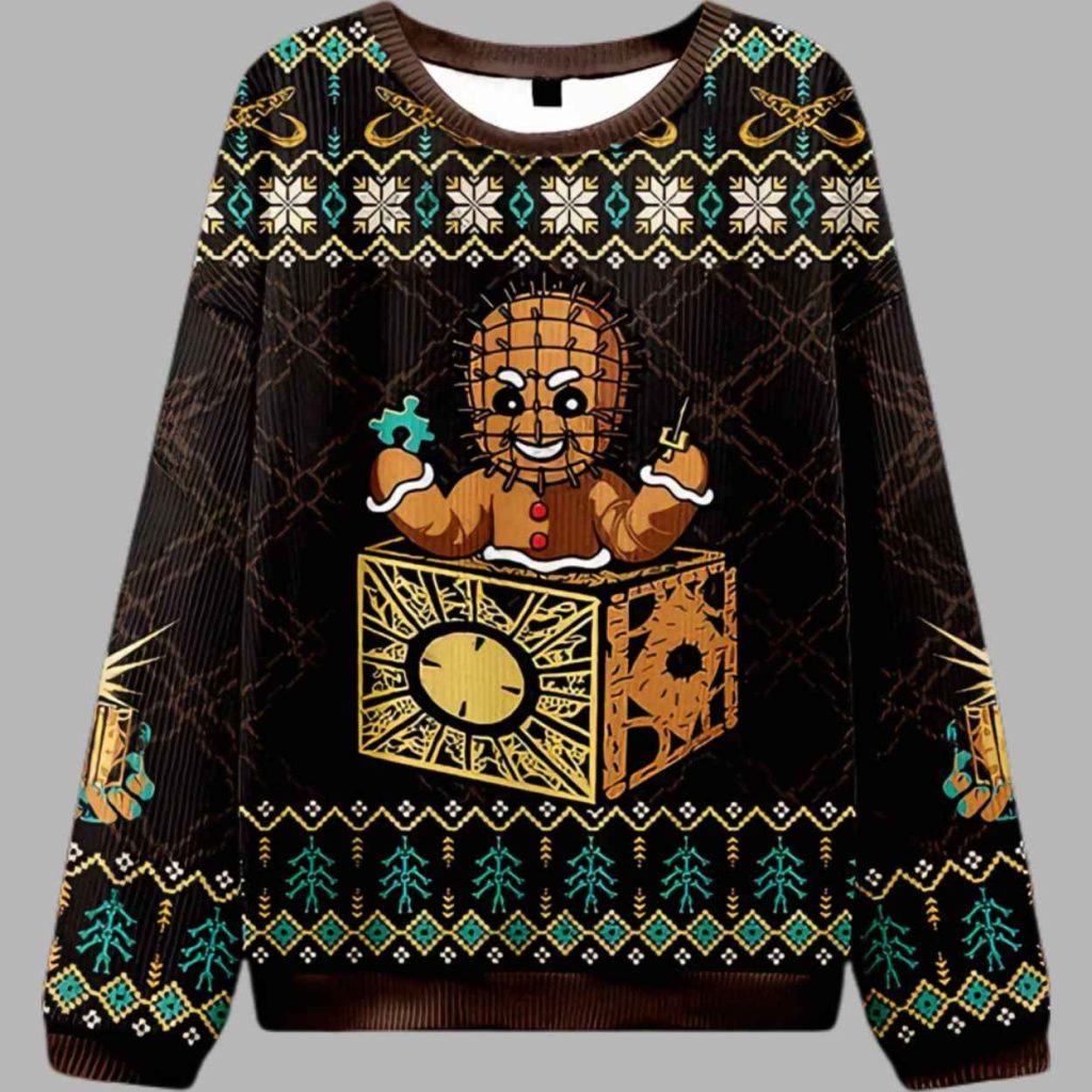 Horror Gingerbread Man Ugly Christmas Sweater 3 Horror Gingerbread Man Ugly Christmas Sweater 3