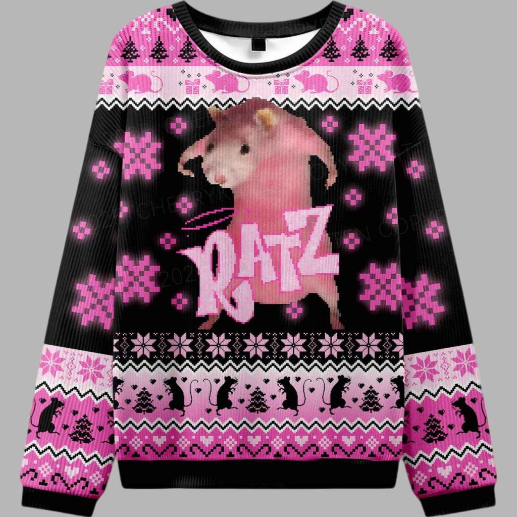 Hot Pink Ratz Ugly Christmas Sweater 3