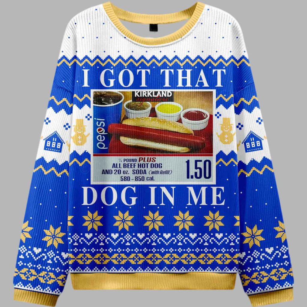 I Got That Hot Dog In Me Ugly Christmas Sweater 3