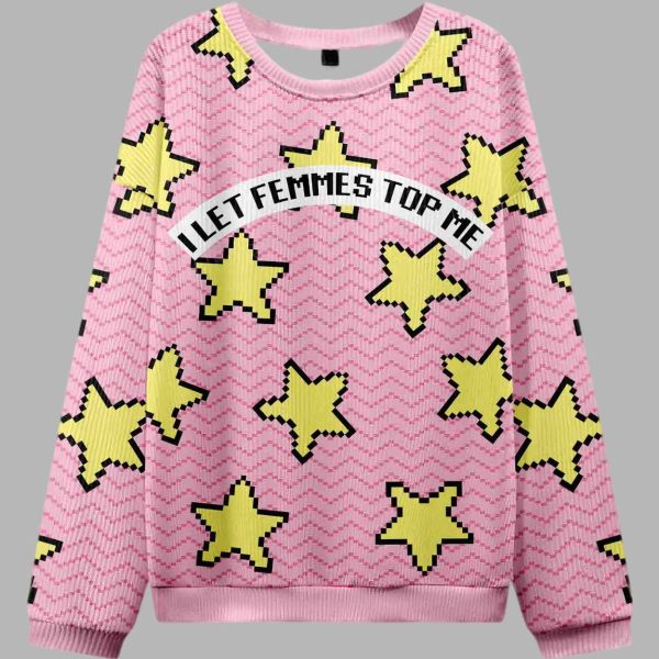 I Let Femmes Top Me Pride Ugly Christmas Sweater 3