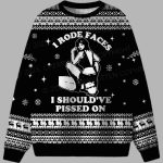 I Rode Faces Ugly Christmas Sweater