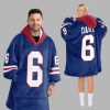 Jaxson Dart 6 New York G Football Unisex Blanket Hoodie 2