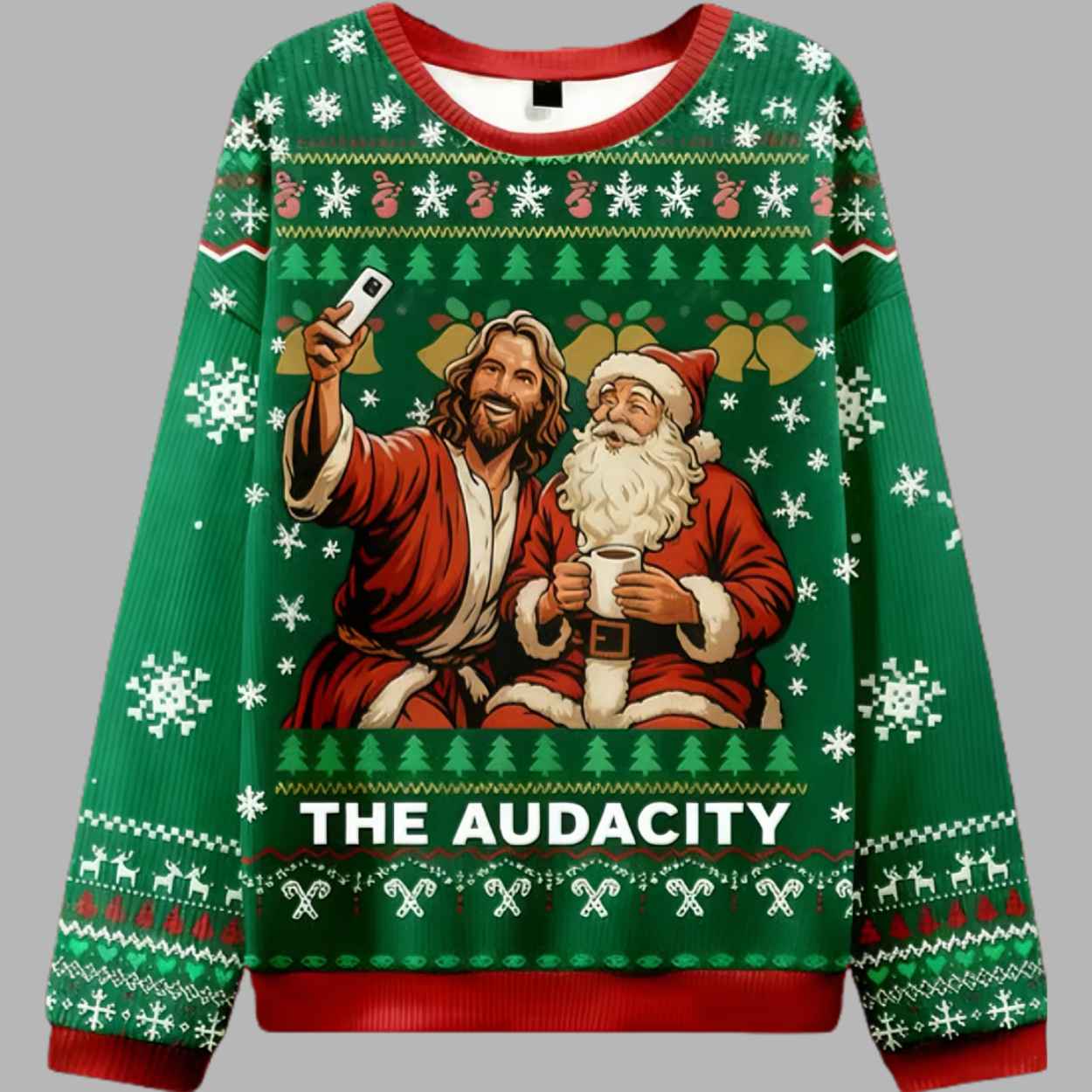 Jesus And Santa Ugly Christmas Sweater 2 Jesus And Santa Ugly Christmas Sweater 3