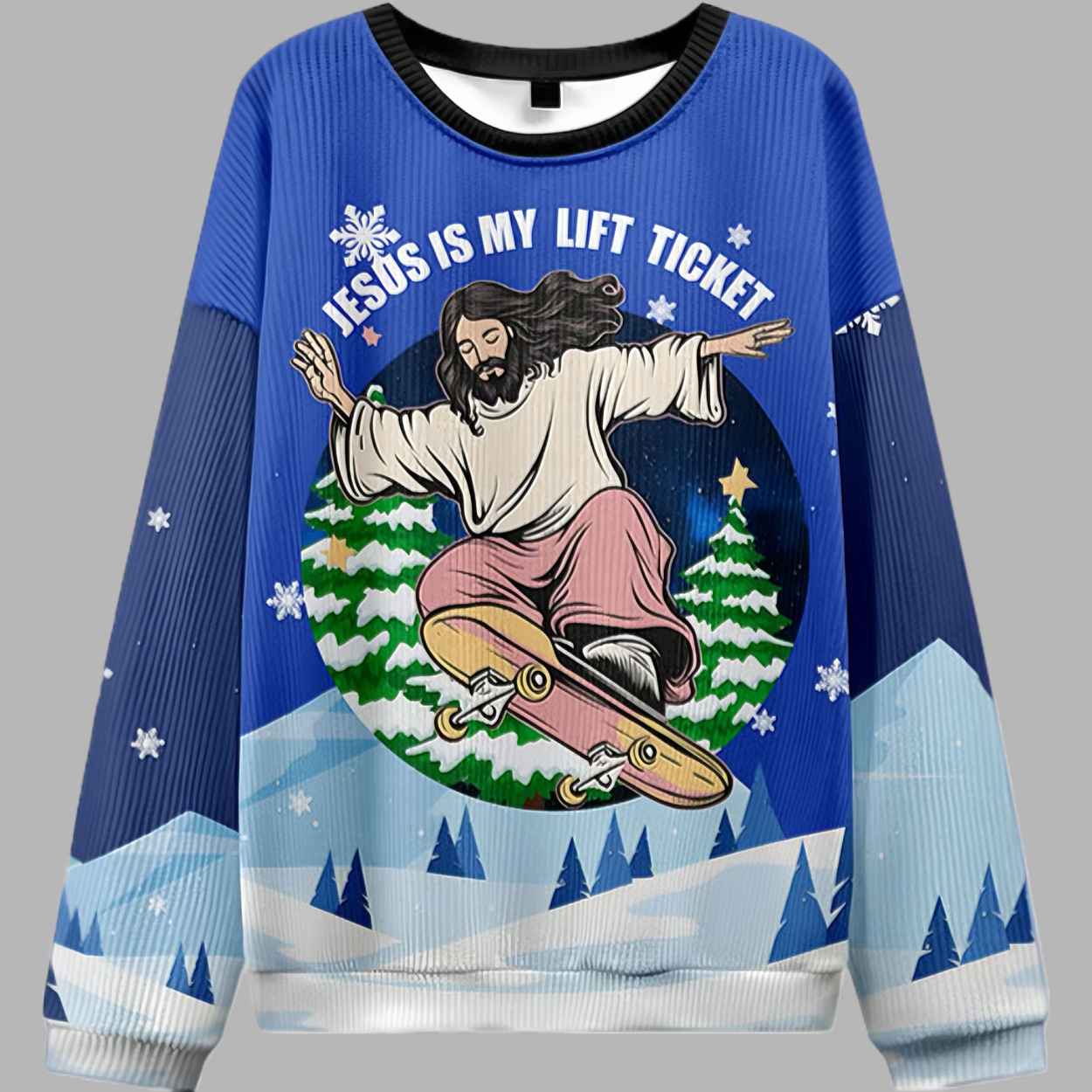 Jesus Is My Lift Ticket Ugly Christmas Sweater 1 Jesus Is My Lift Ticket Ugly Christmas Sweater 2