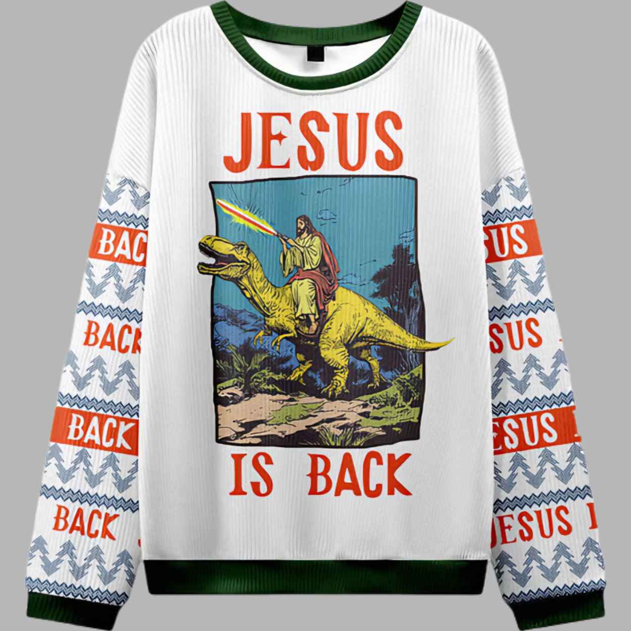Jesus Riding Dinosaur Christian Ugly Christmas Sweater 2 Jesus Riding Dinosaur Christian Ugly Christmas Sweater 3