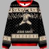 Jesus Saves Baseball Ugly Christmas Sweater 4 Jesus Saves Baseball Ugly Christmas Sweater 2