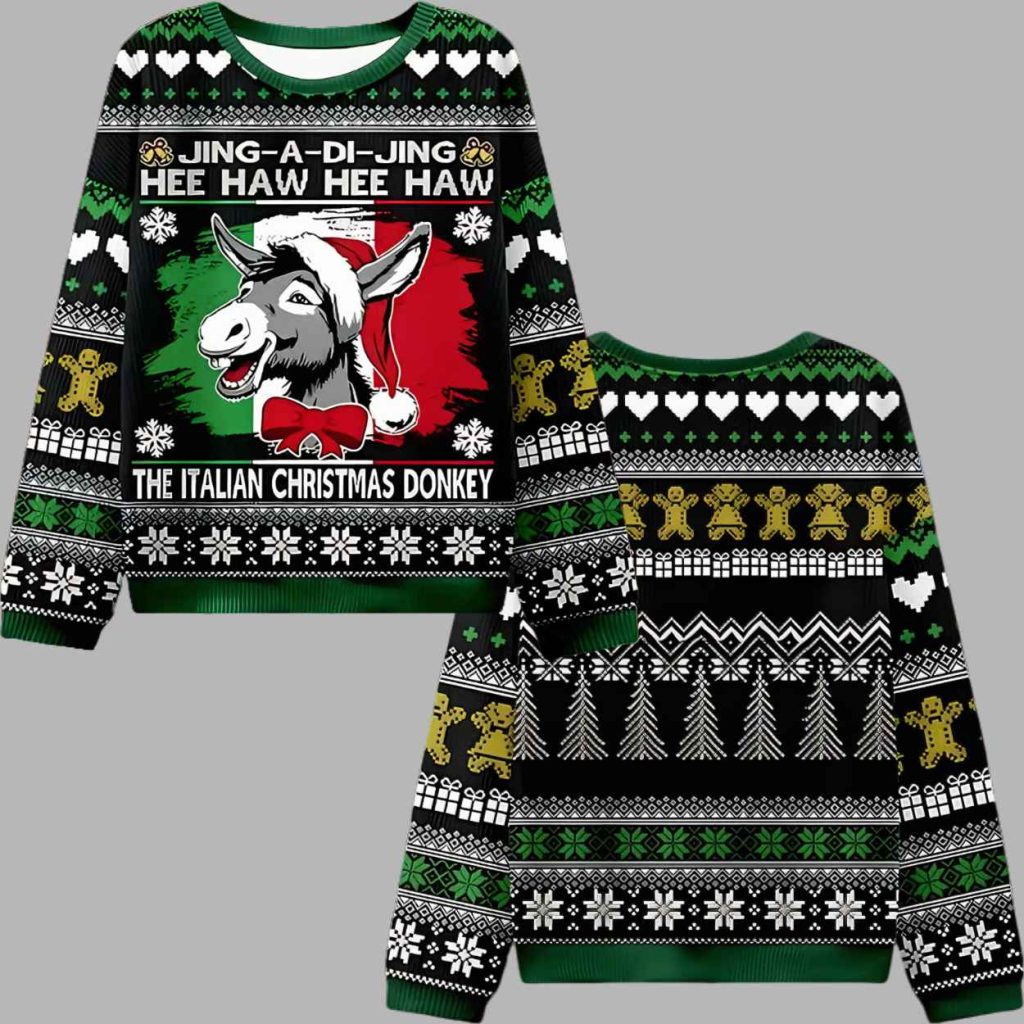 Jing A Di Jing Hee Haw Ugly Christmas Sweater 3 Jing A Di Jing Hee Haw Ugly Christmas Sweater 3