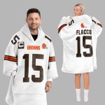 Joe Flacco 15 Cleveland Football Unisex Blanket Hoodie
