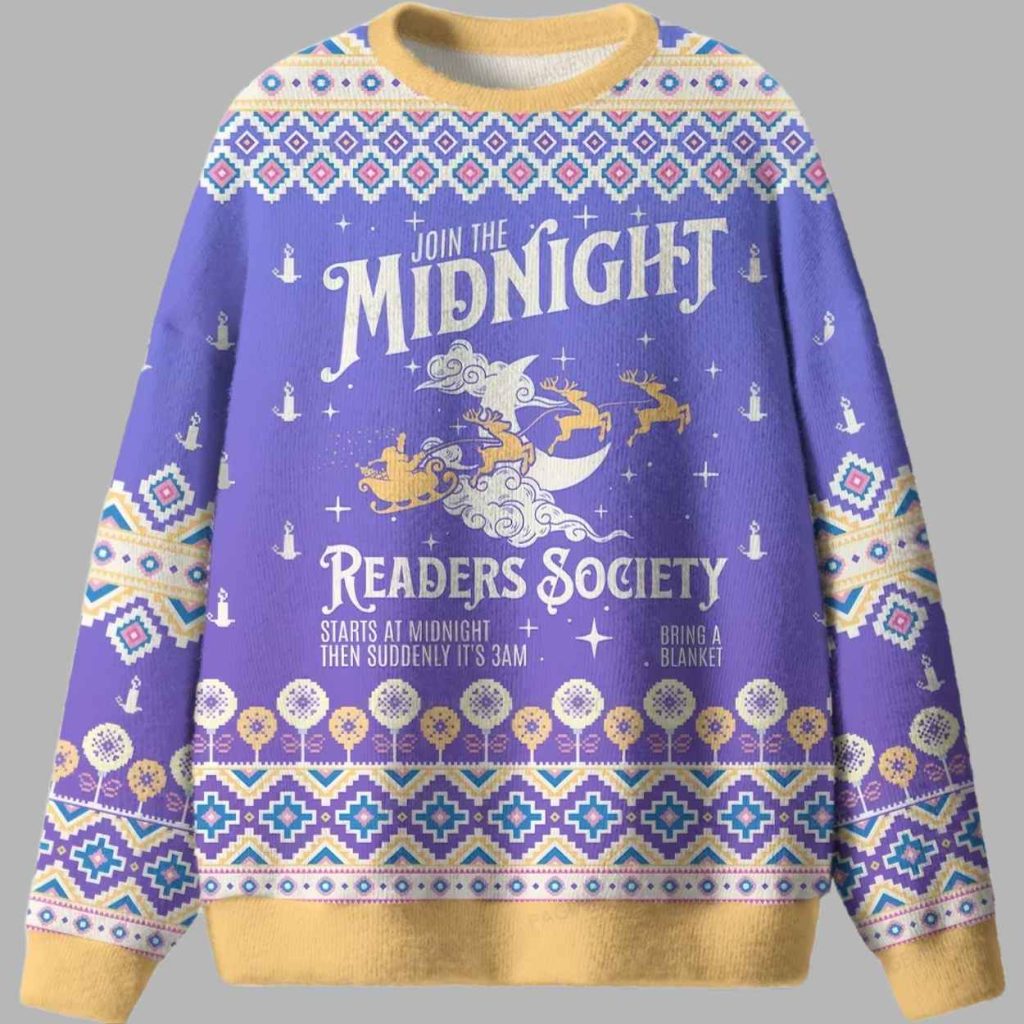 Join The Midnight Readers Society Ugly Christmas Sweater 2