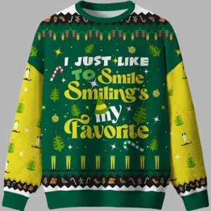 I Just Like To Smile Ugly Christmas Sweater 2
