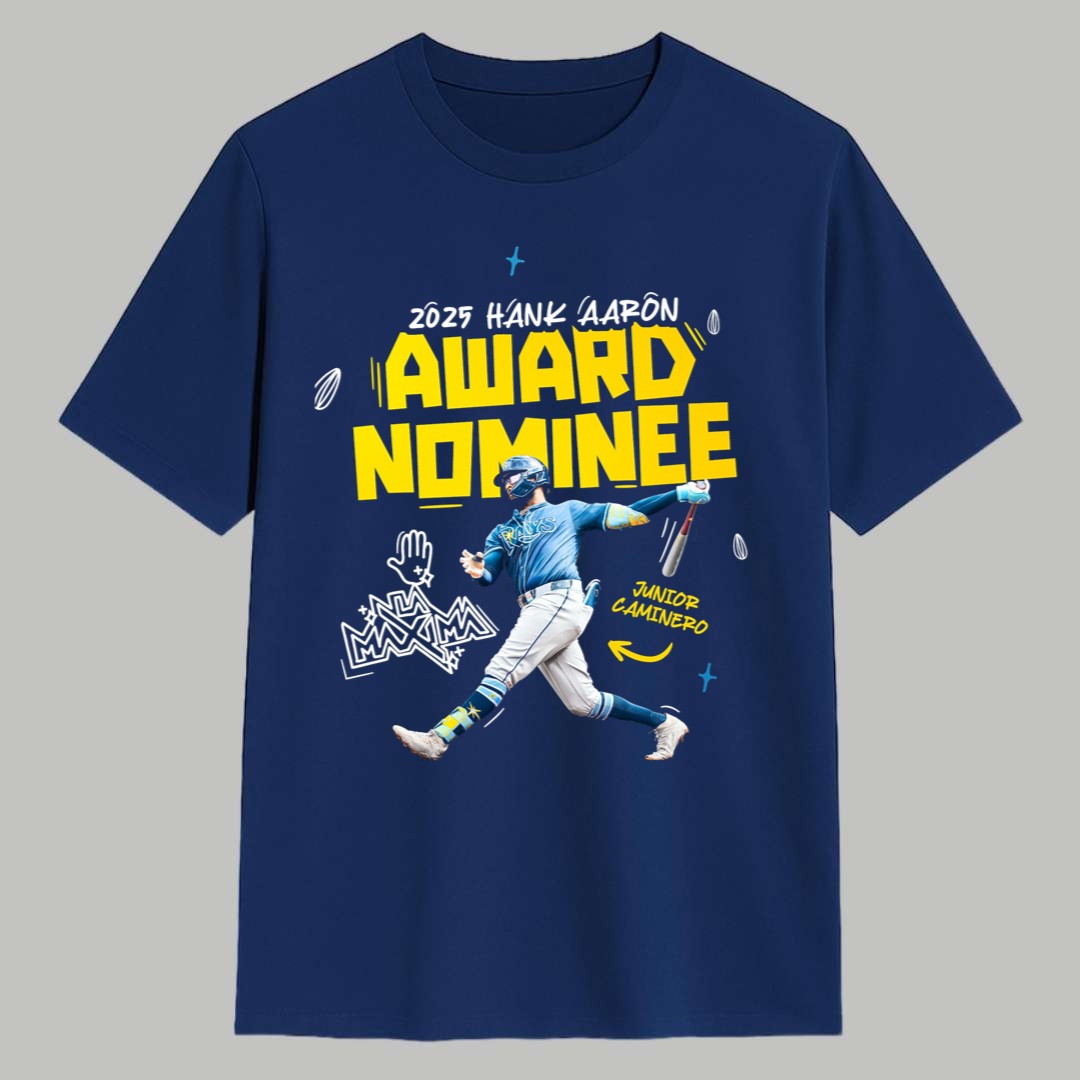 Junior Caminero Hank Aaron Award Nominee Shirt 1 Junior Caminero Hank Aaron Award Nominee Shirt 1