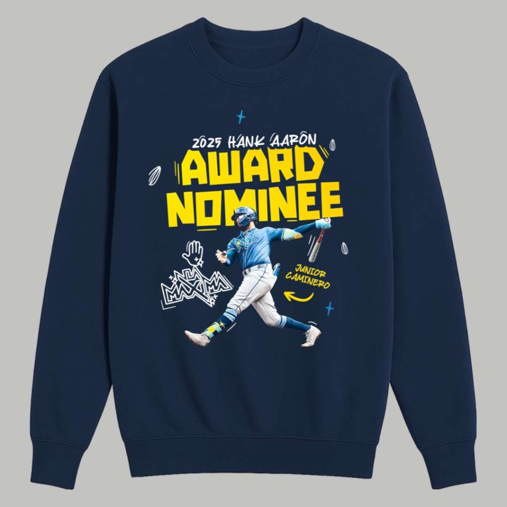 Junior Caminero Hank Aaron Award Nominee Shirt 3 Junior Caminero Hank Aaron Award Nominee Shirt 3