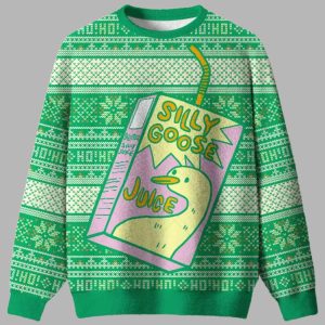 Silly Goose Juice Party Green Ugly Christmas Sweater 2