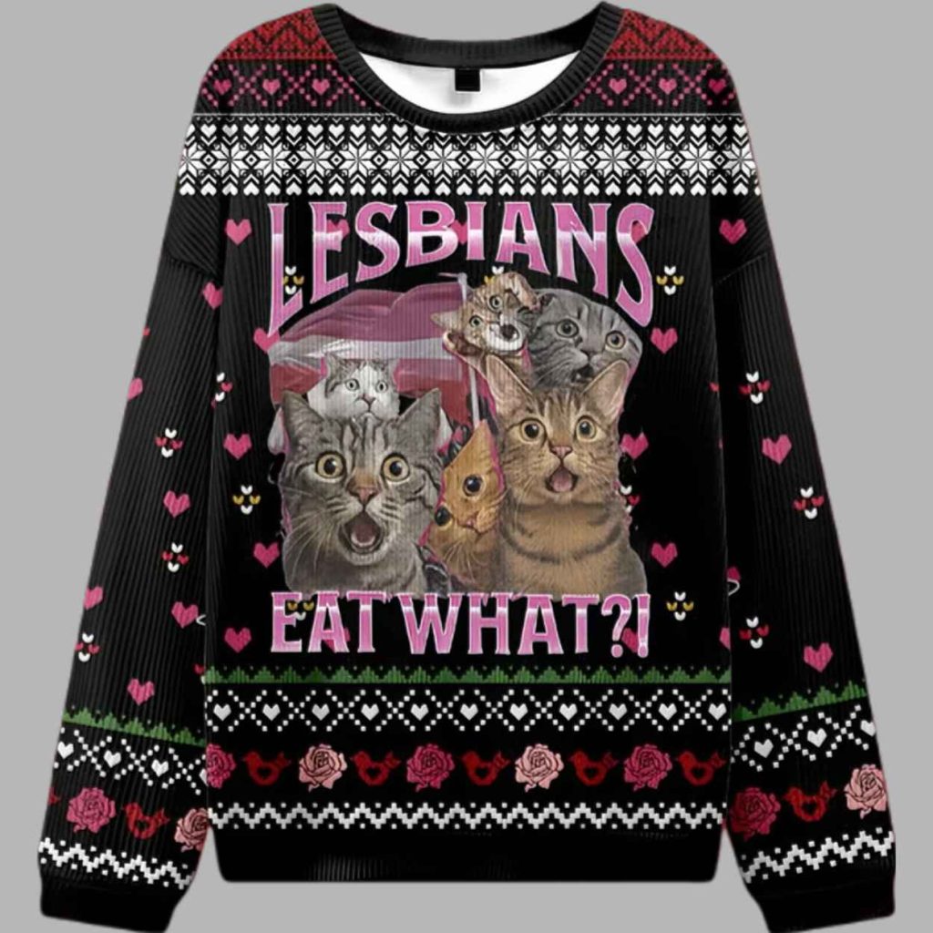 Lesbians Eat What Ugly Christmas Sweater 2