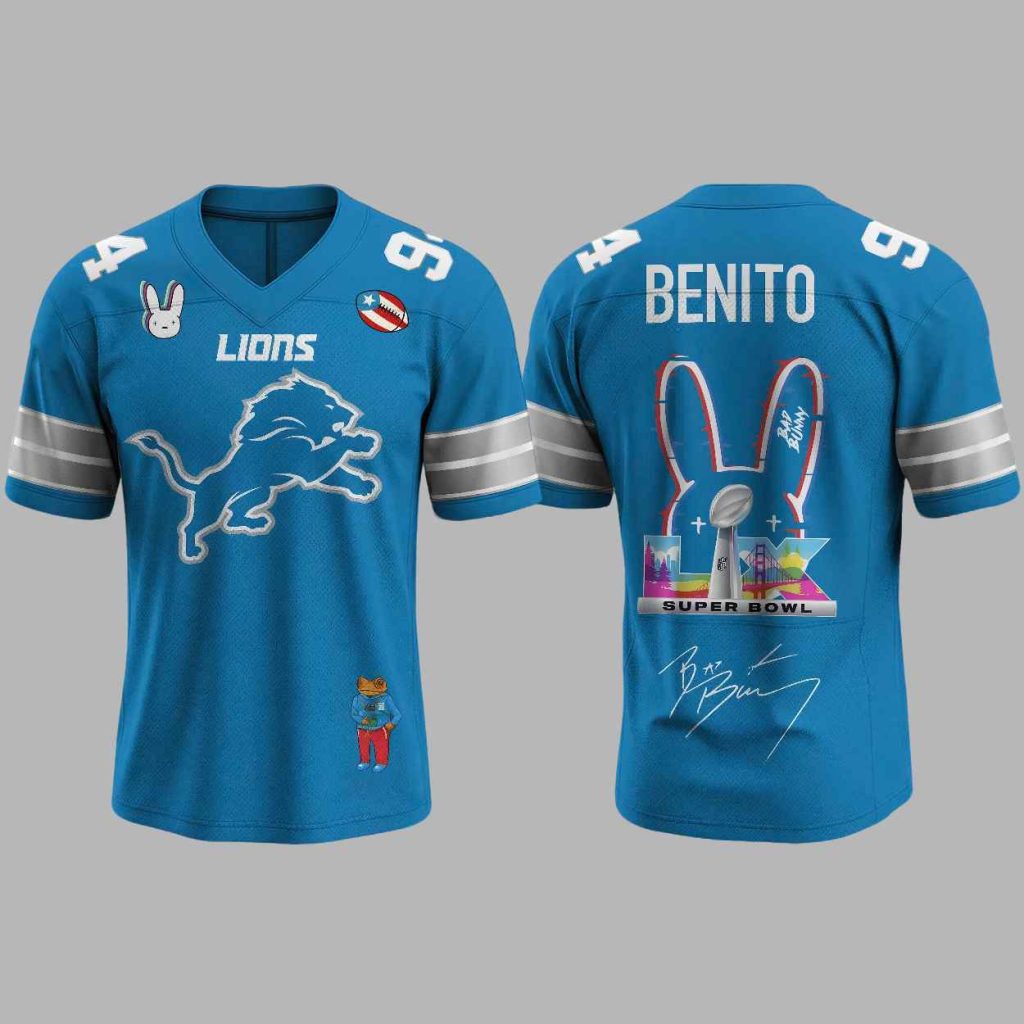 Lions Bad Bunny 2026 Halftime Show Custom Name And Number Jersey 3 Lions Bad Bunny 2026 Halftime Show Custom Name And Number Jersey 3