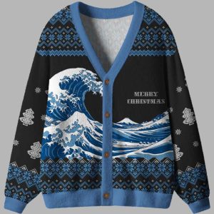 The Joyful Holiday Wave Ugly Cardigan Sweater 2