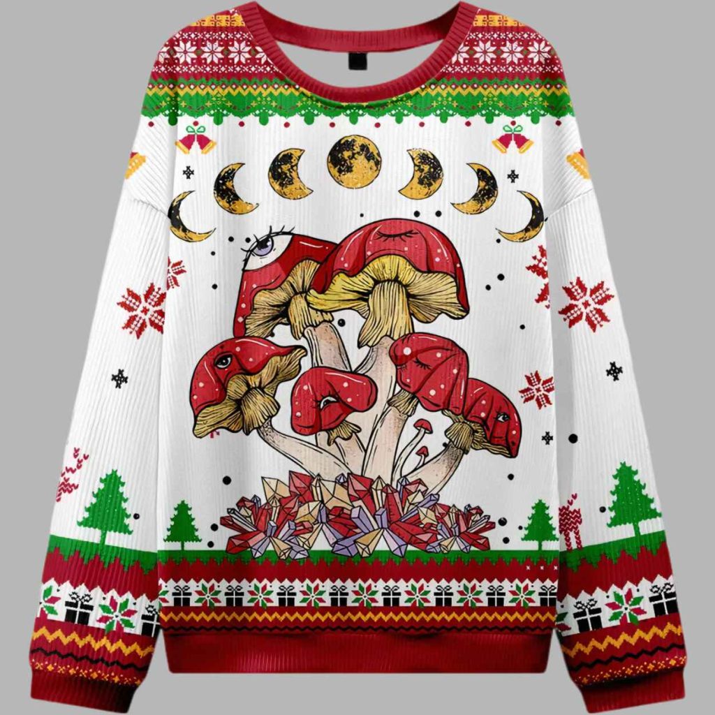 Magic Mushroom Ugly Christmas Sweater 2