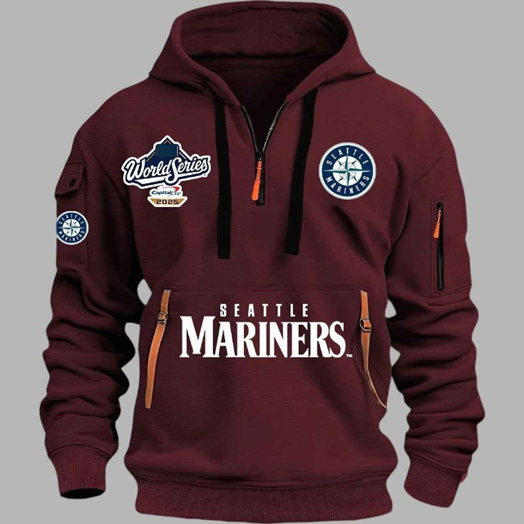 Mariners World Series 2025 Quarter Zip Hoodie 4