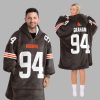 Mason Graham 94 Cleveland Football Unisex Blanket Hoodie 2