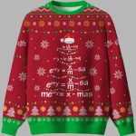 Math Merry Xmas Tree Red Ugly Christmas Sweater
