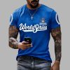 Mens Blue Jay World Series 2025 Baseball Print Casual T Shirt 2