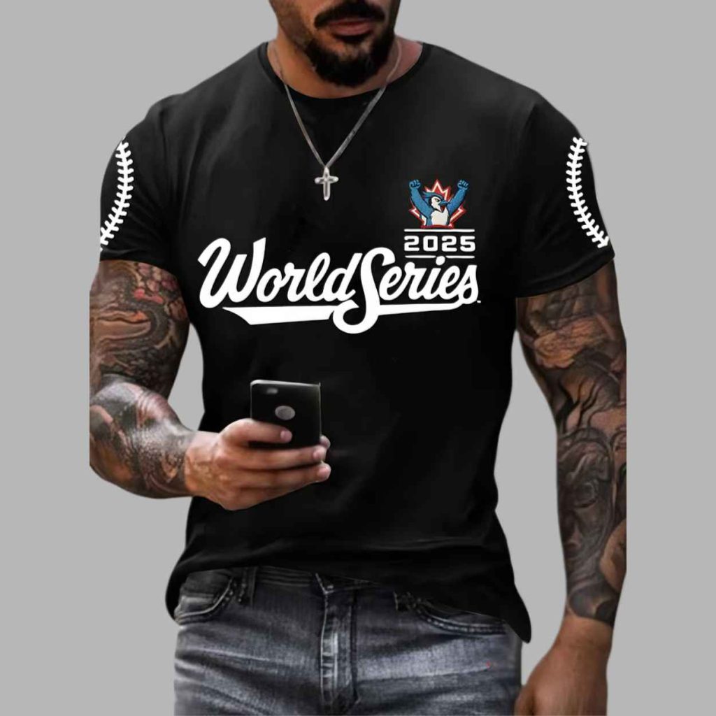 Mens Blue Jay World Series 2025 Baseball Print Casual T Shirt 3