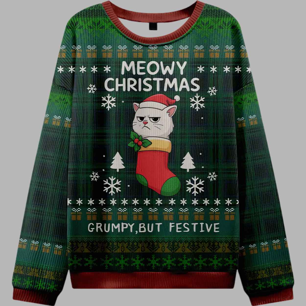 Meowy and Grumpy Festive Ugly Christmas Sweater 2 Meowy and Grumpy Festive Ugly Christmas Sweater 3