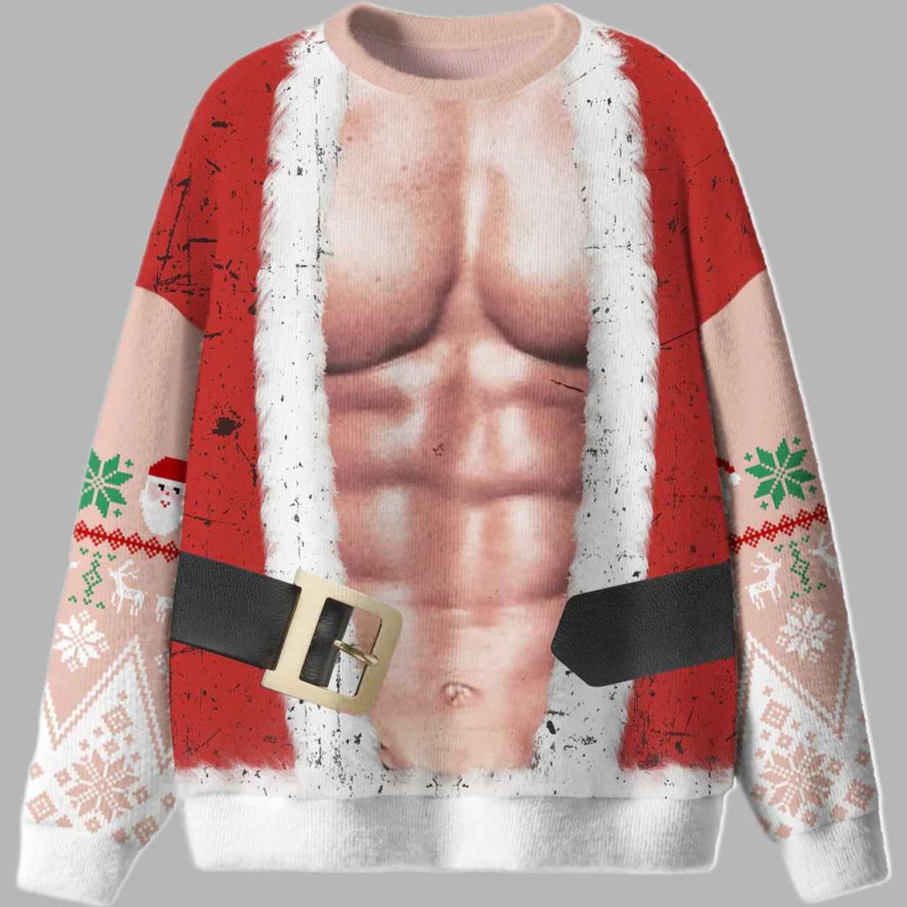 Muscle Santa Ugly Christmas Sweater 2
