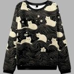 Mysterious Cat Christmas Ugly Sweater
