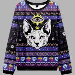 Mystical Cat Ugly Christmas Sweater