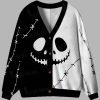 Nightmare Skeleton King Ugly Cardigan Sweater 3 Nightmare Skeleton King Ugly Cardigan Sweater 3