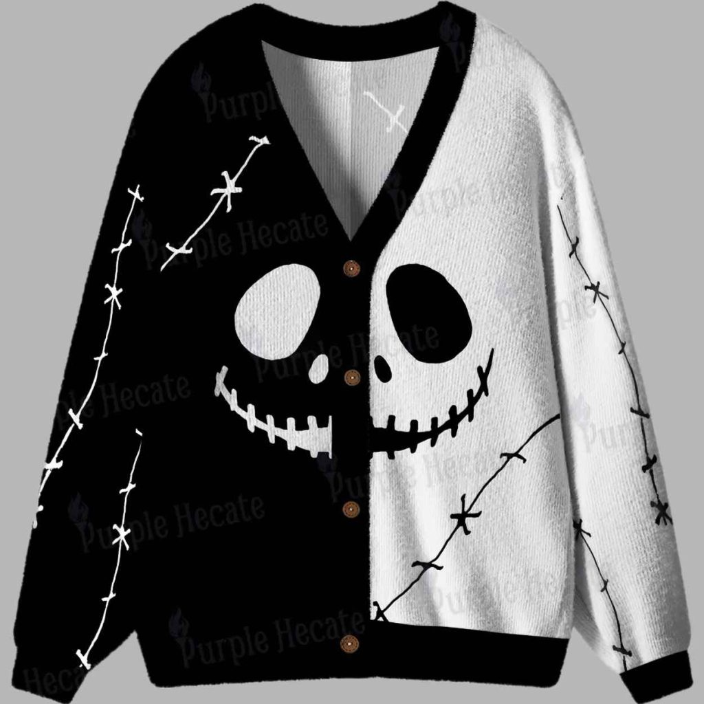 Nightmare Skeleton King Ugly Cardigan Sweater 3 Nightmare Skeleton King Ugly Cardigan Sweater 3