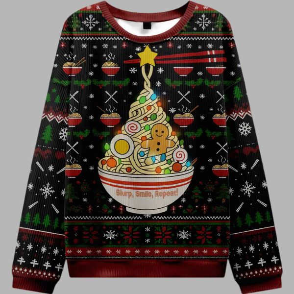 Noodles and Cheer Holiday Ugly Christmas Sweater 3