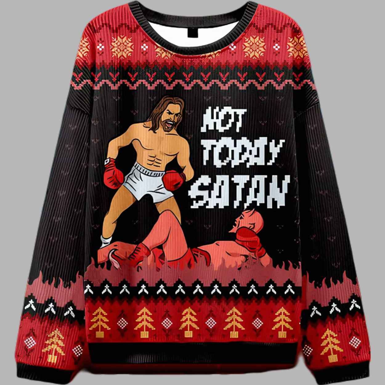 Not today satan Ugly Christmas Sweater 2 Not today satan Ugly Christmas Sweater 3