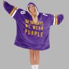 On Sundays We Wear Purple 18 Minnesota Football Unisex Blanket Hoodie 3