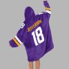 On Sundays We Wear Purple 18 Minnesota Football Unisex Blanket Hoodie 4