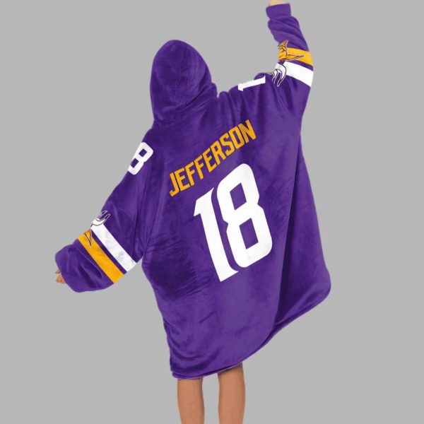 On Sundays We Wear Purple 18 Minnesota Football Unisex Blanket Hoodie 4