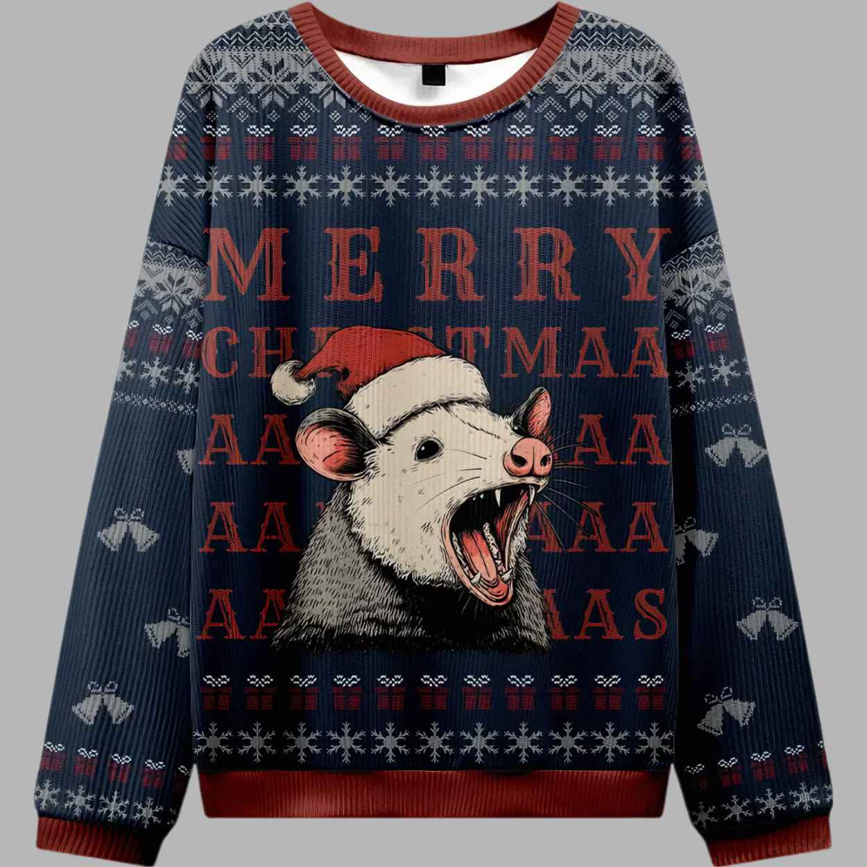 Opossum Holiday Cheer Ugly Christmas Sweater 1 Opossum Holiday Cheer Ugly Christmas Sweater 1