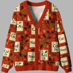 Periodic Table Funny Ugly Cardigan Sweater