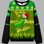 Pickle Rick Tickle My Pickkle Ugly Christmas Sweater