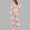Pink Christmas Santa Silky Satin Pajama Set 4