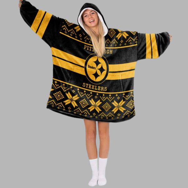 Pittsburgh Football Unisex Blanket Hoodie 3