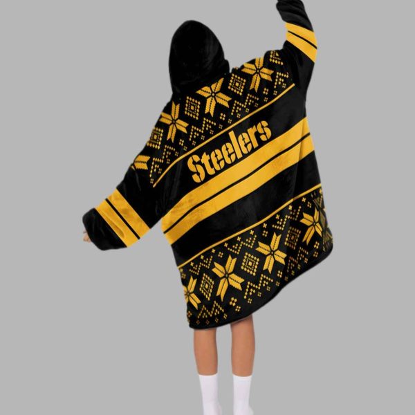 Pittsburgh Football Unisex Blanket Hoodie 4