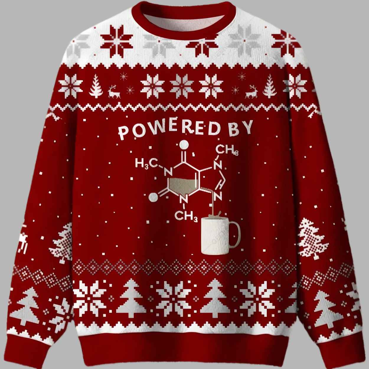 Powered By Caffeine Ugly Christmas Sweater 2 Powered By Caffeine Ugly Christmas Sweater 2
