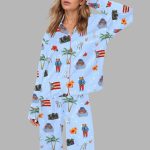 Puerto Rico Silky Satin Pajama Set