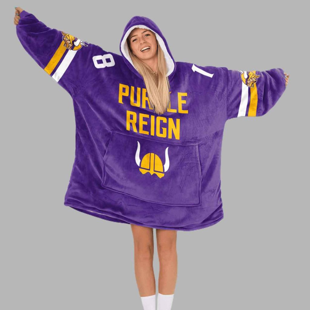 Purple Reign 18 Minnesota Football Unisex Blanket Hoodie 3 Purple Reign 18 Minnesota Football Unisex Blanket Hoodie 3