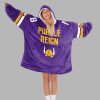 Purple Reign 18 Minnesota Football Unisex Blanket Hoodie 4